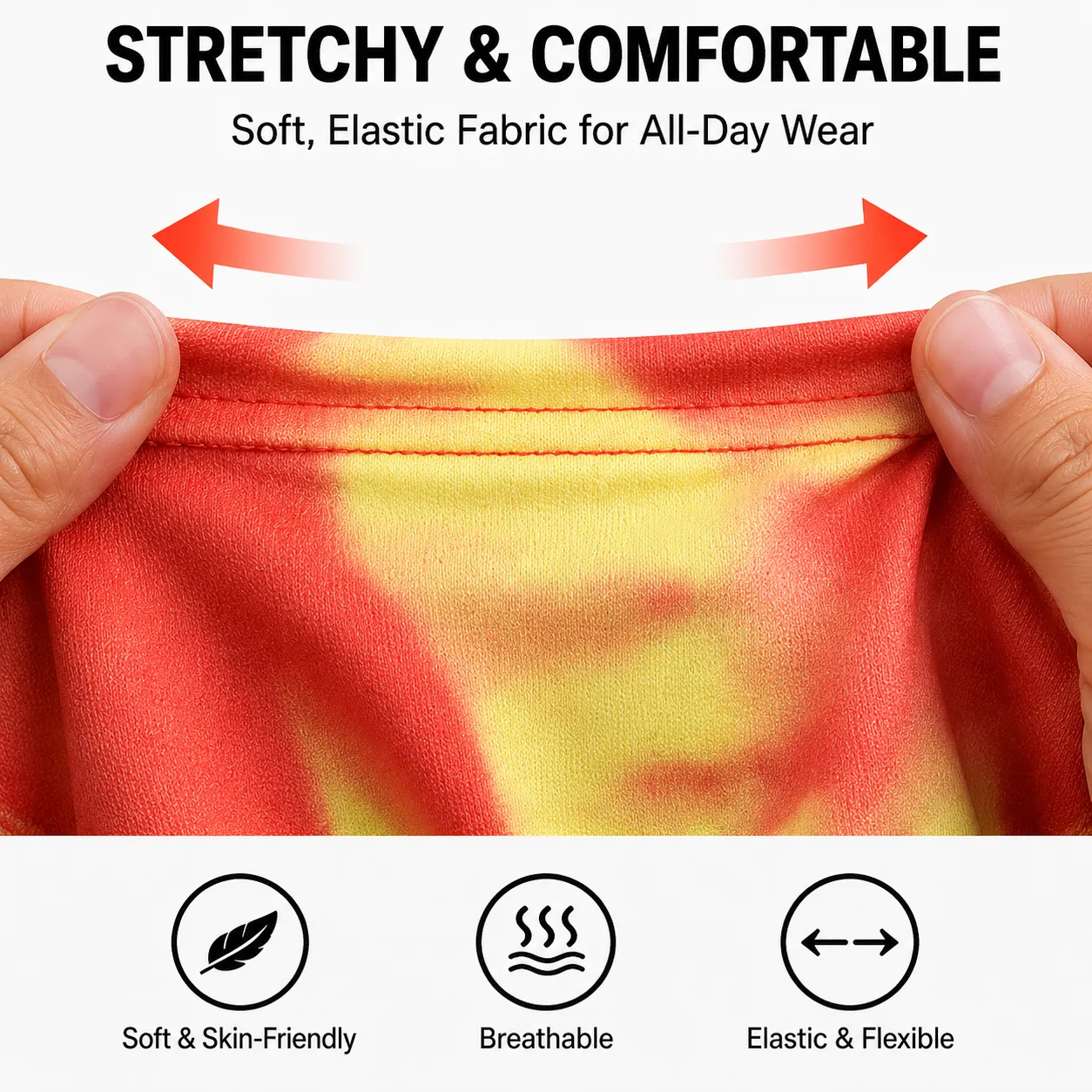 Temperature reactive balaclava before and after heat exposure