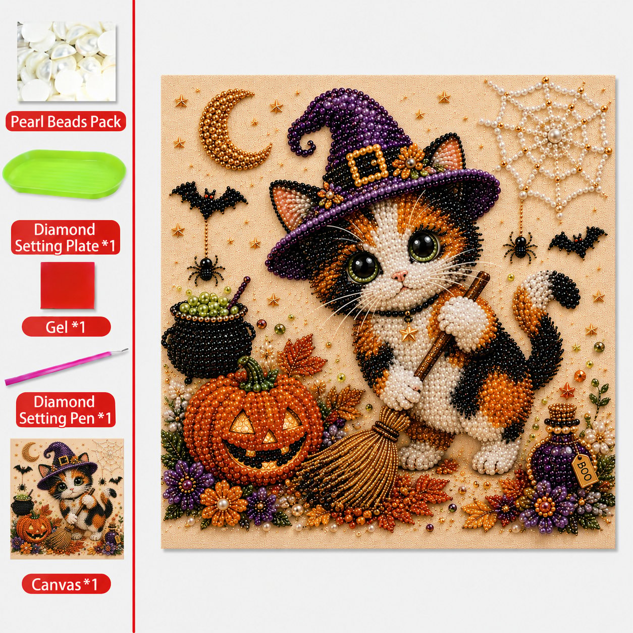 Step-by-step pearl bead painting instructions