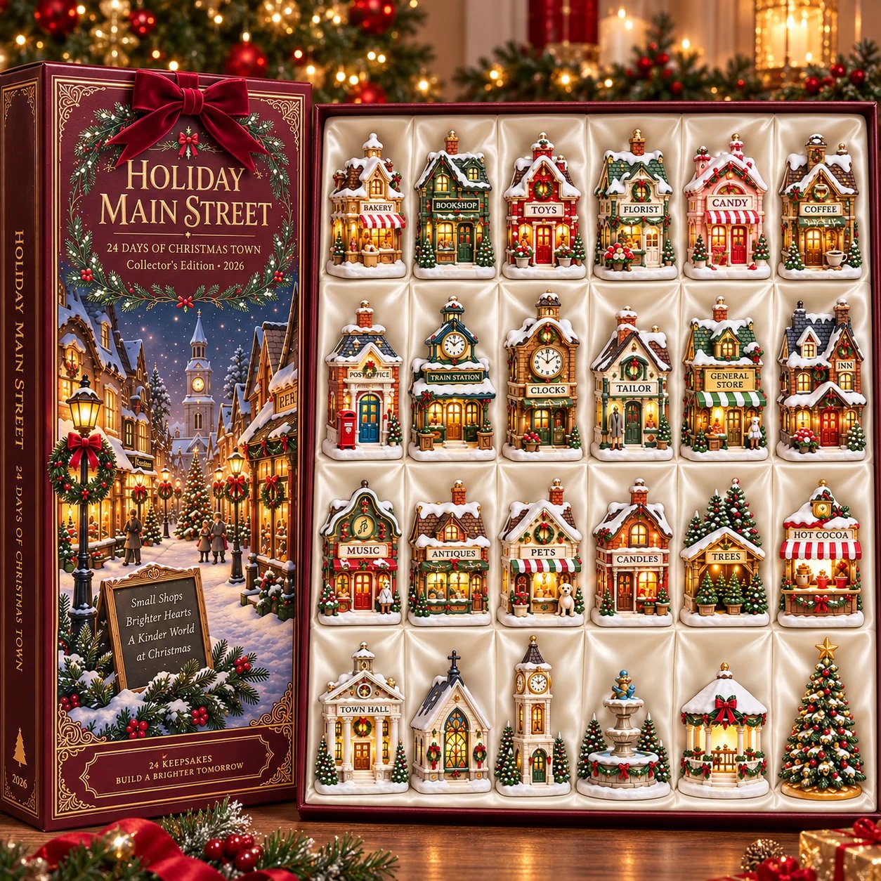 Christmas village advent calendar key product highlights