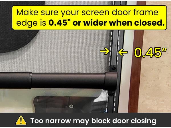 Safoner All-Aluminum RV Screen Door Handle Bar Preassembled Adjustable Crossbar for Flimsy Doors RV Camper Accessories Easy Setup Telescopic Design