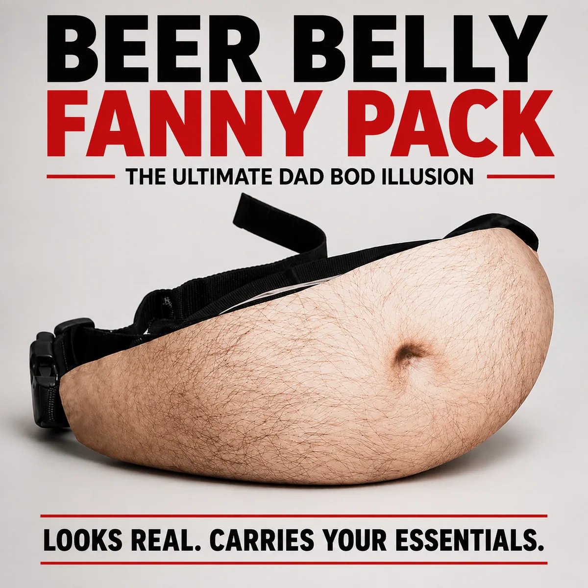 Ultra realistic beer belly dad bod fanny pack