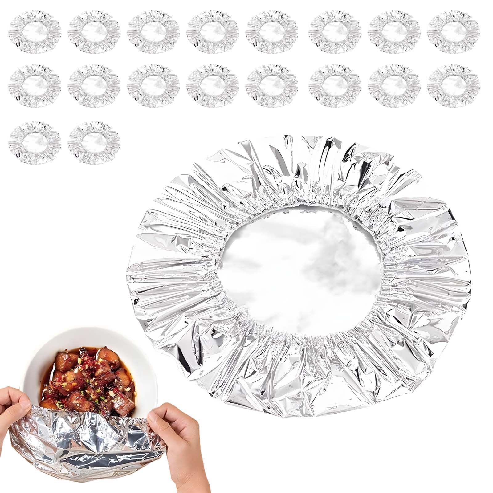 50 Pieces Aluminum Foil Food Covers Set