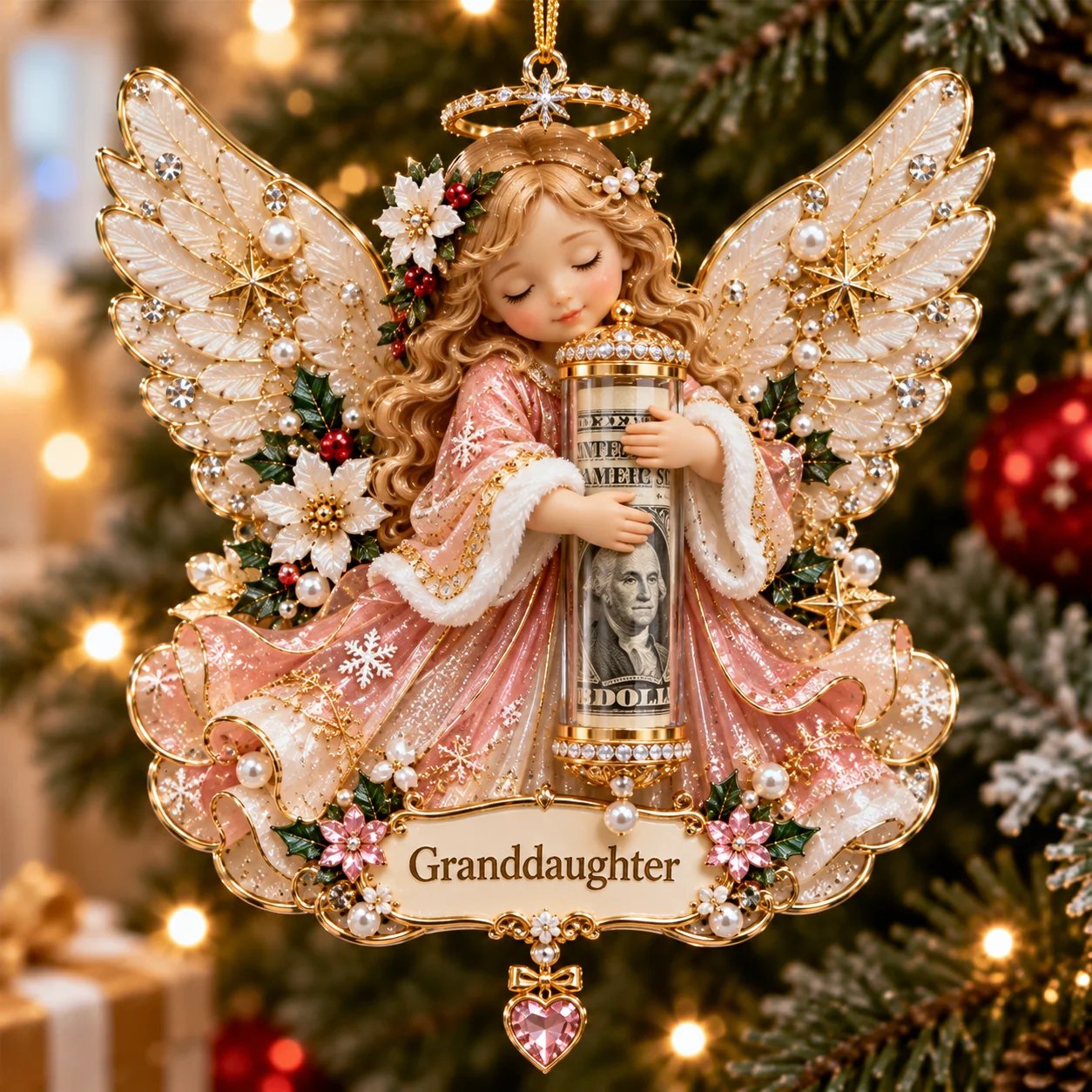 Granddaughter Angel Cash Holder Ornament