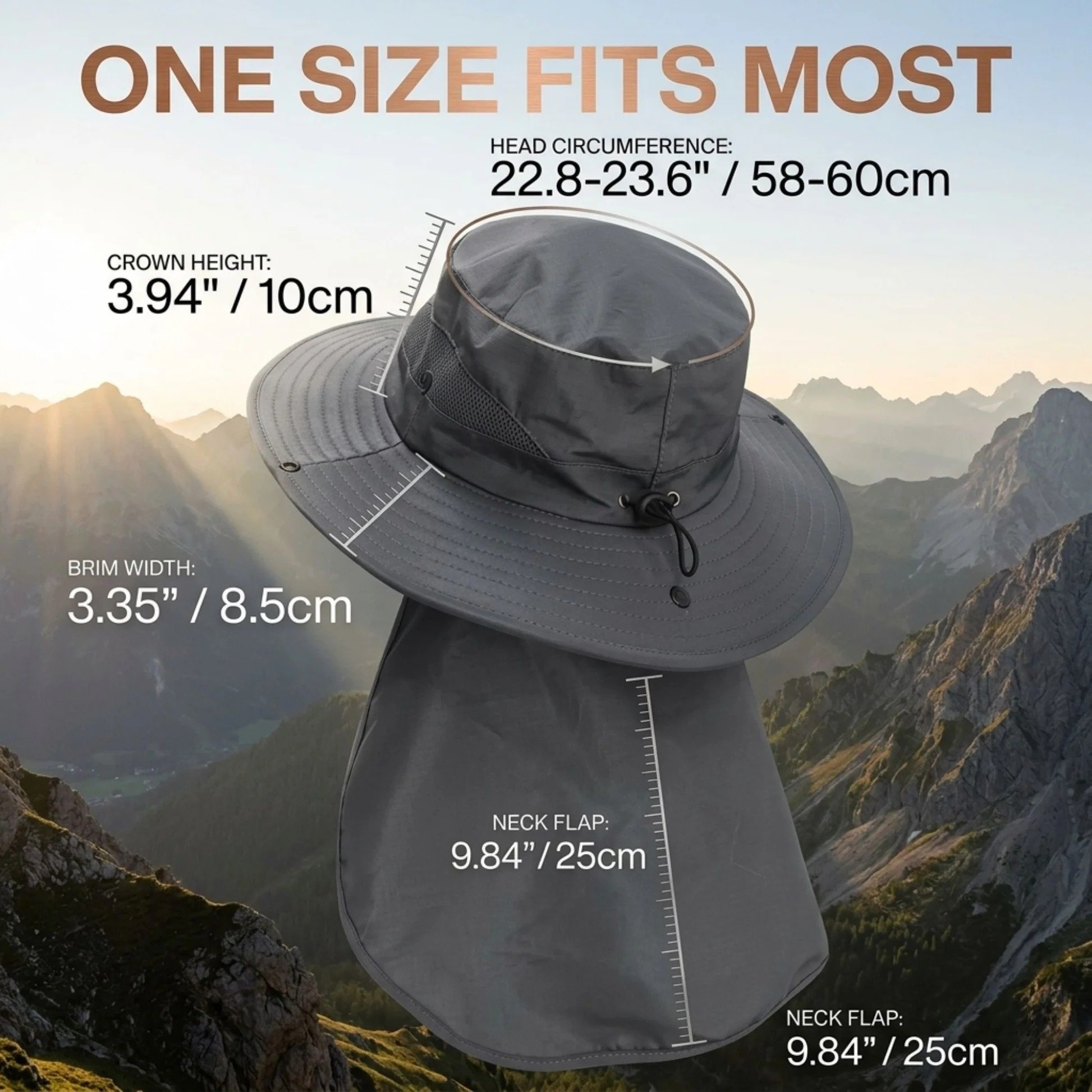 Full sun protection fisherman hat with face and neck cover