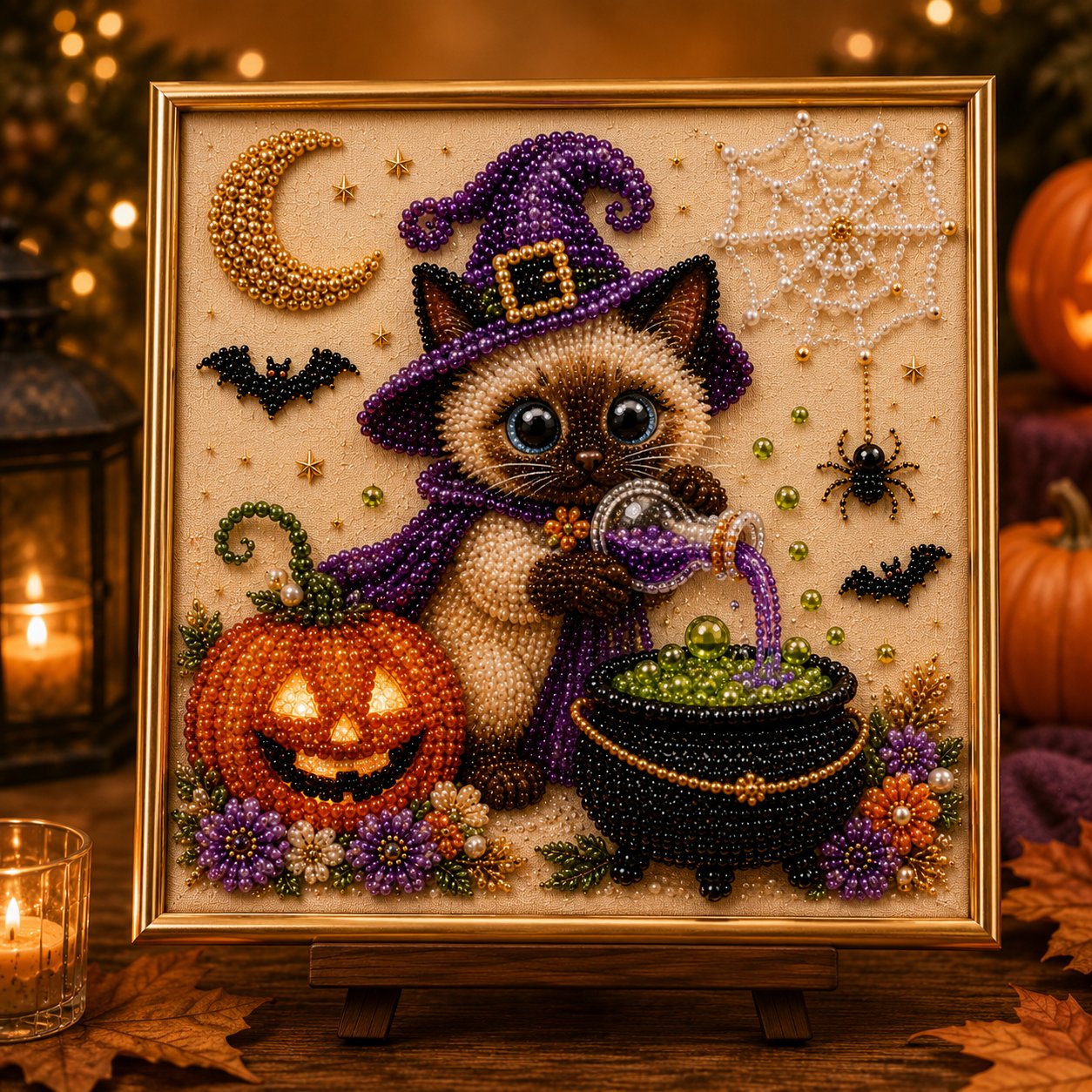 Beginner-friendly pearl bead painting process