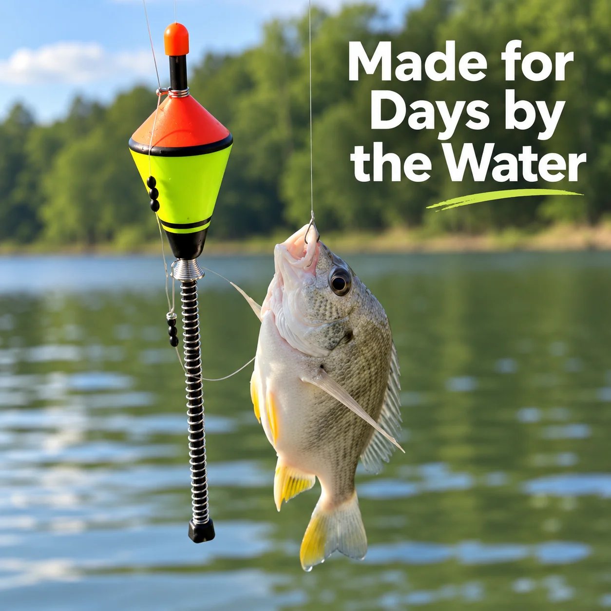 Fishing float in use with fish