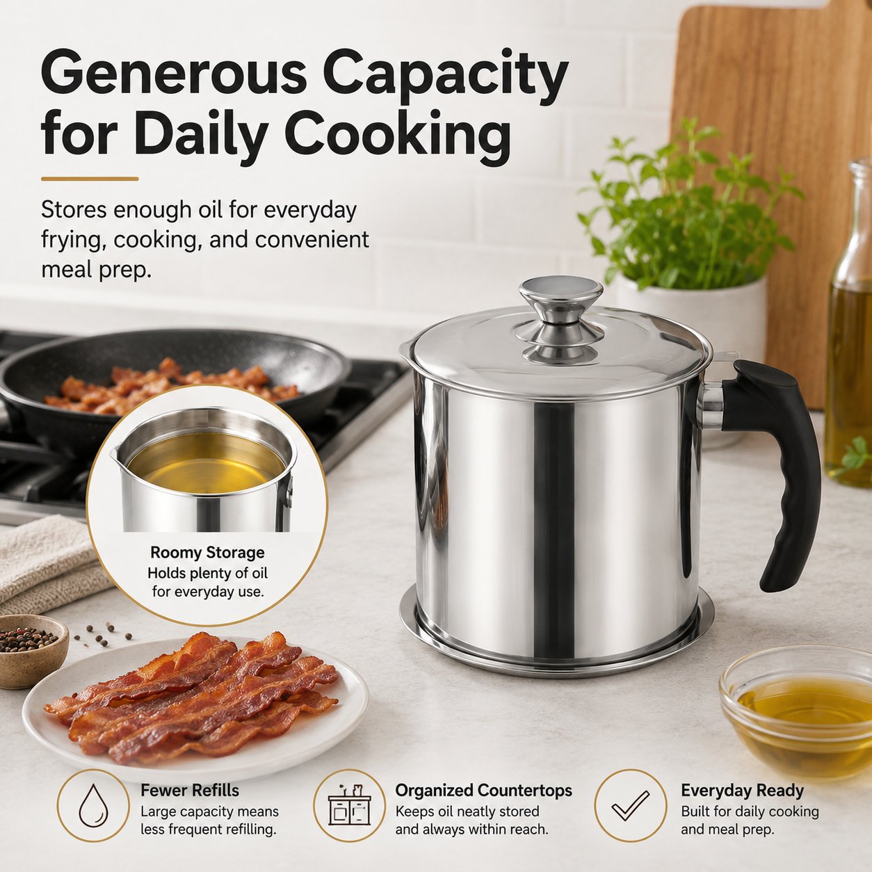 Bacon grease storage
