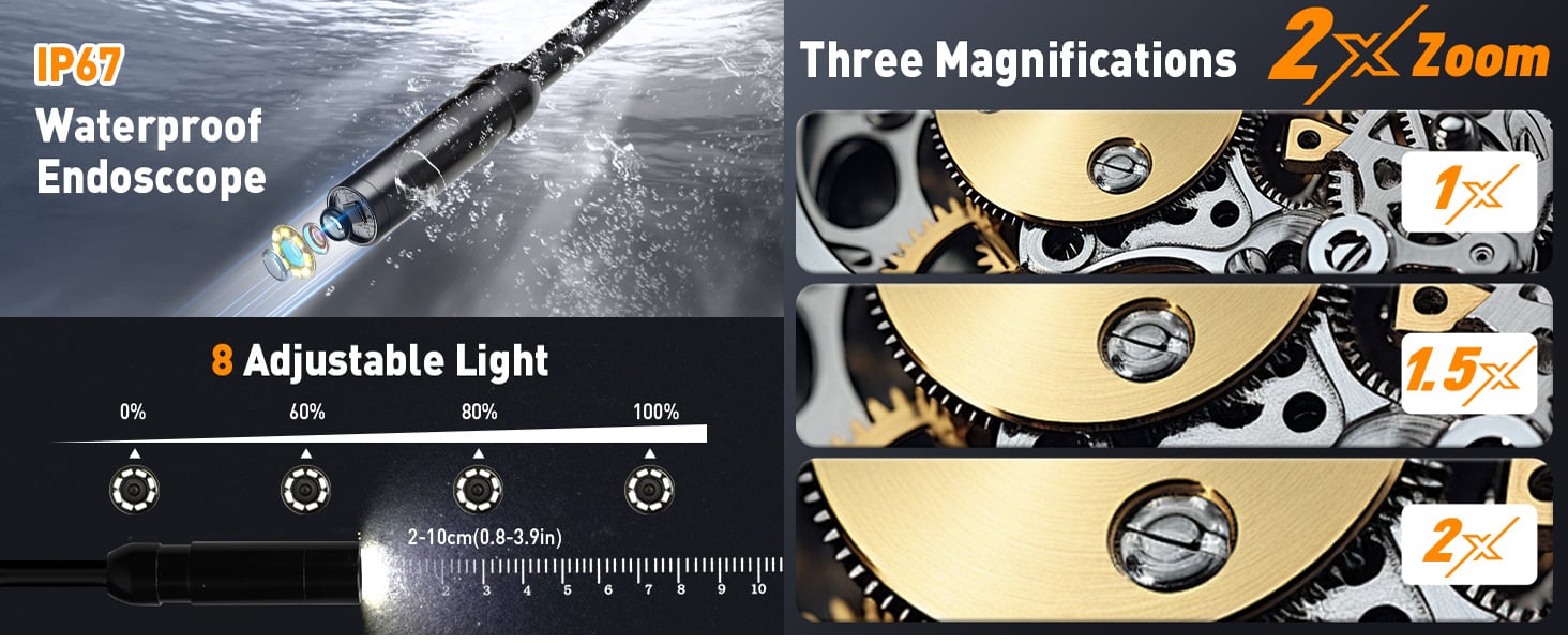 scope camera with light camera scope flexible camera snake