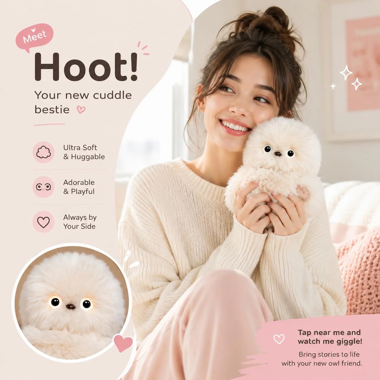 Cute AI Owl Companion Robot