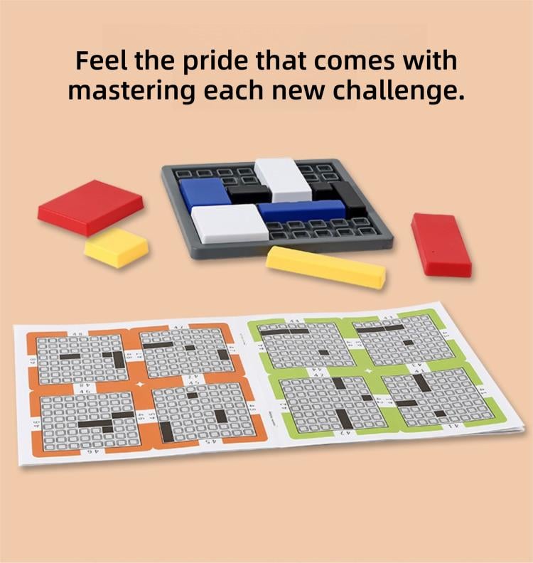 Logic Puzzle Brain Teaser Game for Kids & Adults, 88 Challenging Levels, Educational Logic Toy, Travel Games for Ages 7+