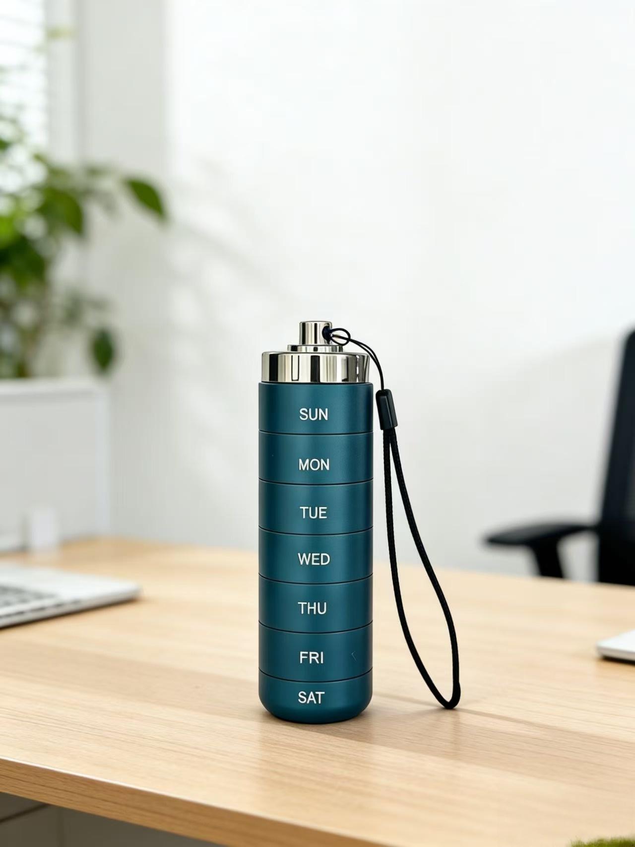 Metal Travel Pill Organizer, Portable Waterproof Weekly Pill Box, Large Aluminum Alloy Container, BPA Free 7 Day Daily Medicine Organizer Holder for Vitamin, Fish Oil, Supplement Storage box Metal Travel Pill Organizer, Portable Waterproof Weekly Pill Box, Large Aluminum Alloy Container, BPA Free 7 Day Daily Medicine Organizer Holder for Vitamin, Fish Oil, Supplement Storage box