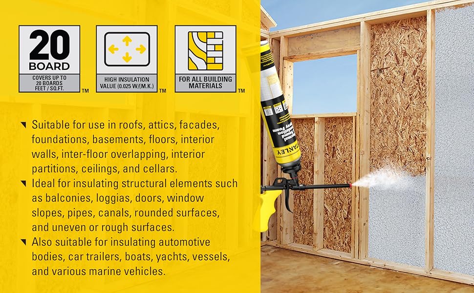 spray foam insulation kit board polyurethane closed cell sealant expanding diy garage packaging door