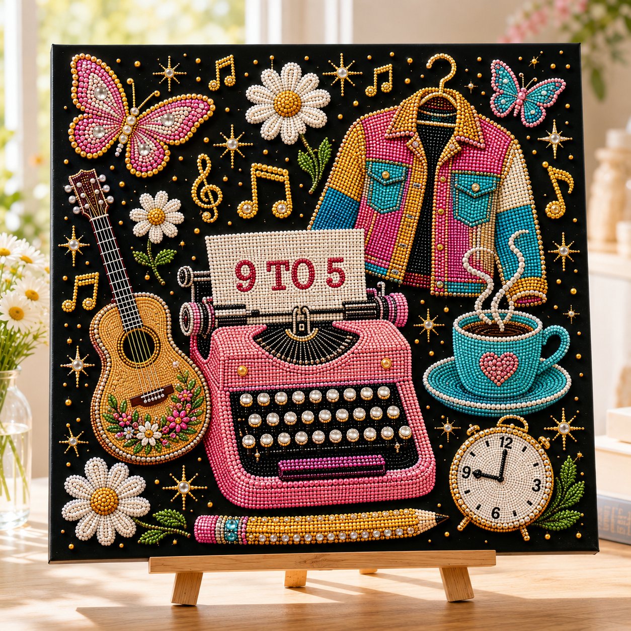 9 to 5 bead art design