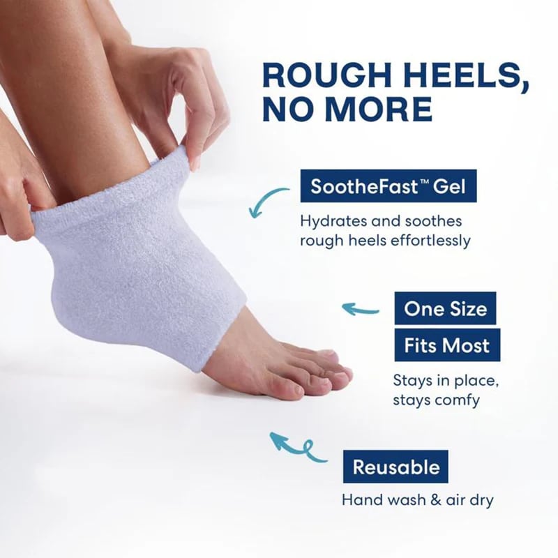 Flexible one size fit heel sleeves