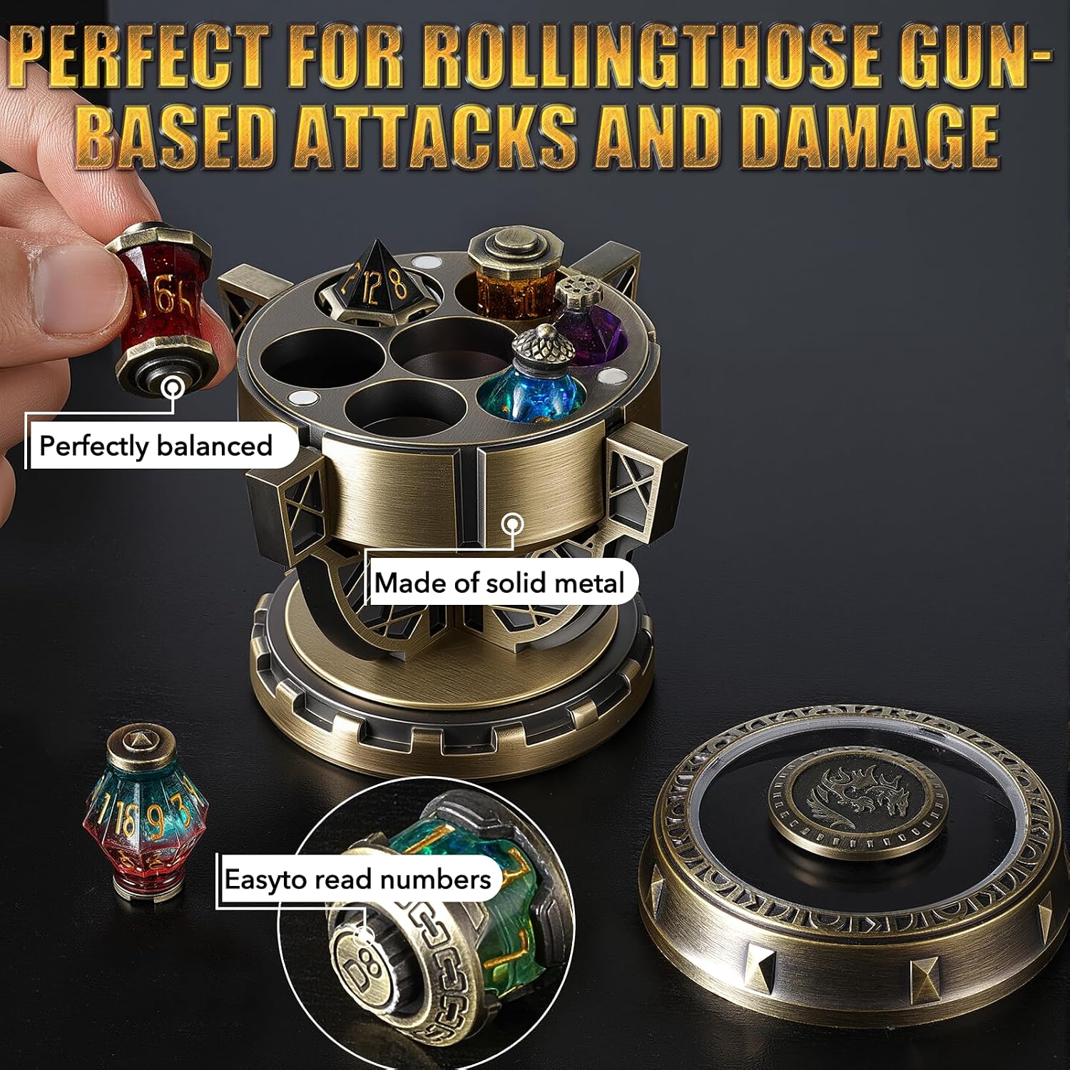 7 Piece RPG Metal Dice Set