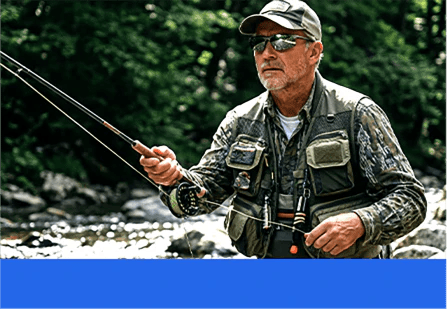 Fishing with sunglasses