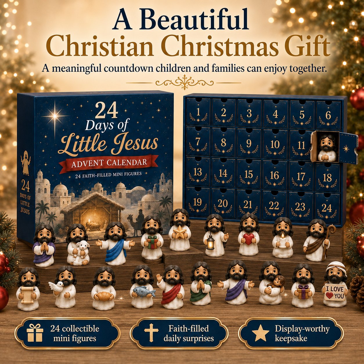 Little Jesus Advent Calendar as a meaningful Christian Christmas gift