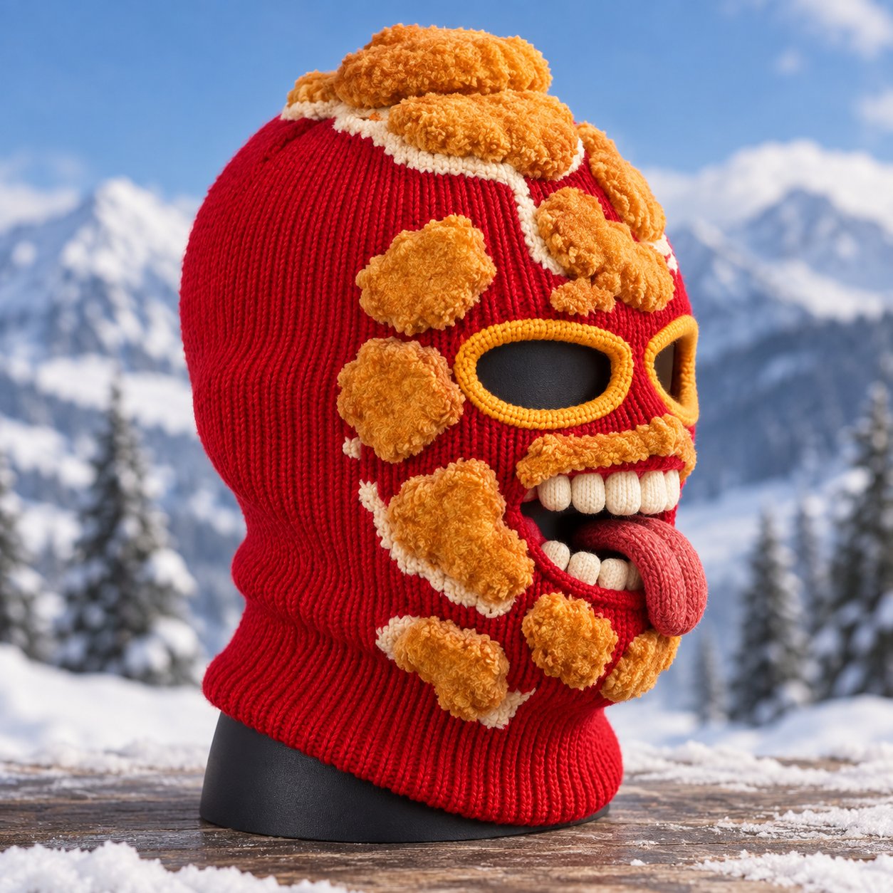 Chicken Nugget food face cover