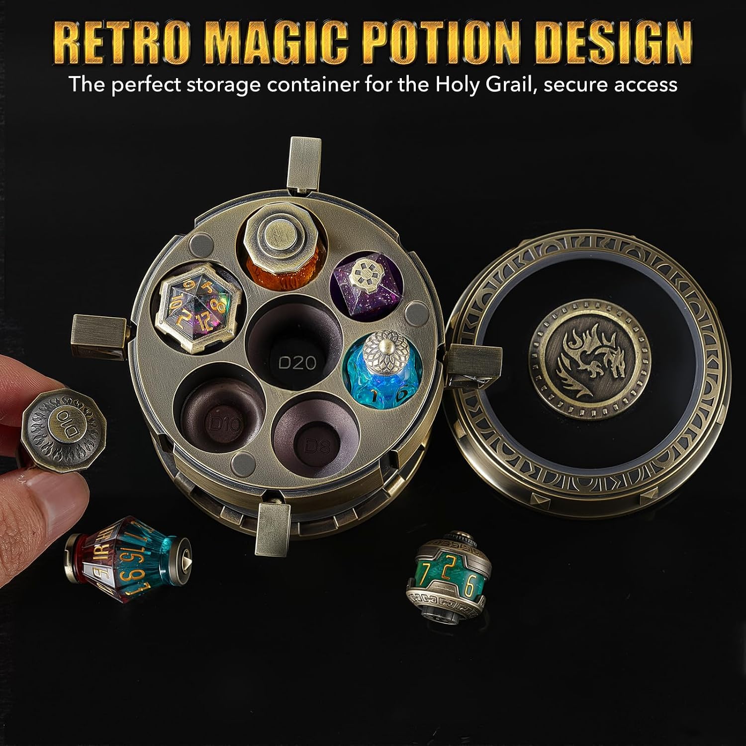 Alchemist Potion Inspired Metal Dice