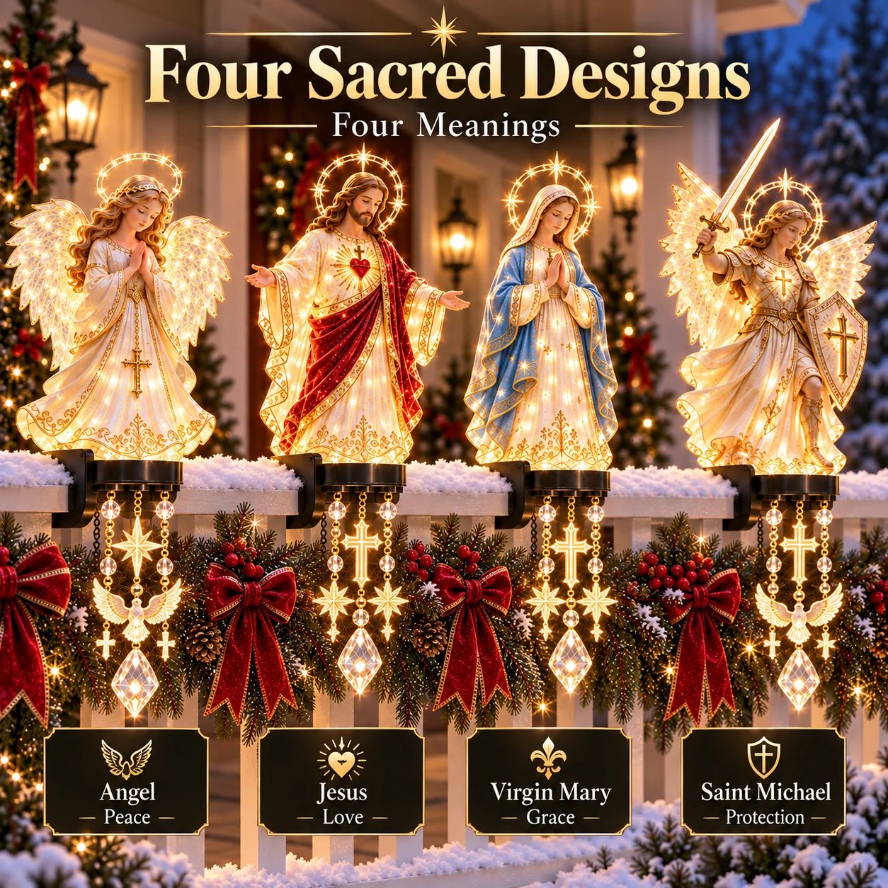 Sacred Christmas Railing Lights