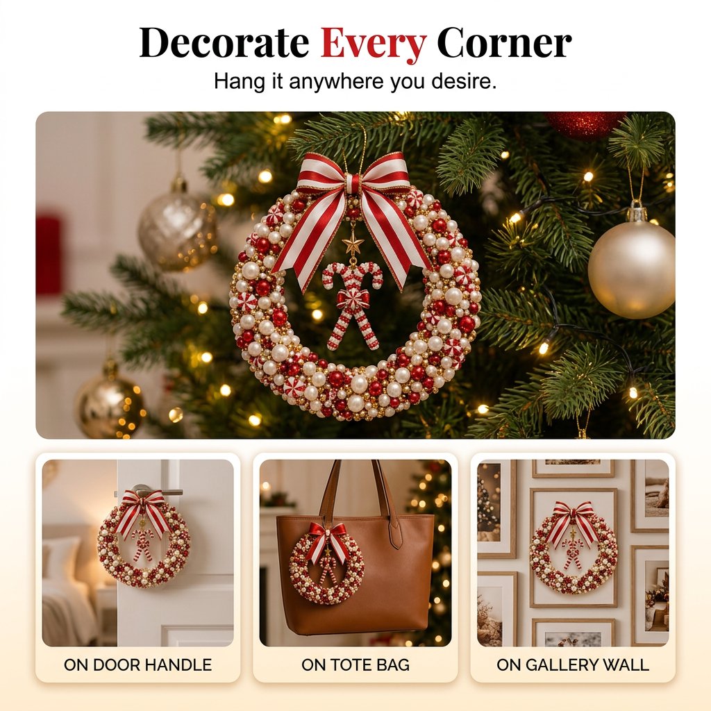 Mini Christmas wreath display ideas
