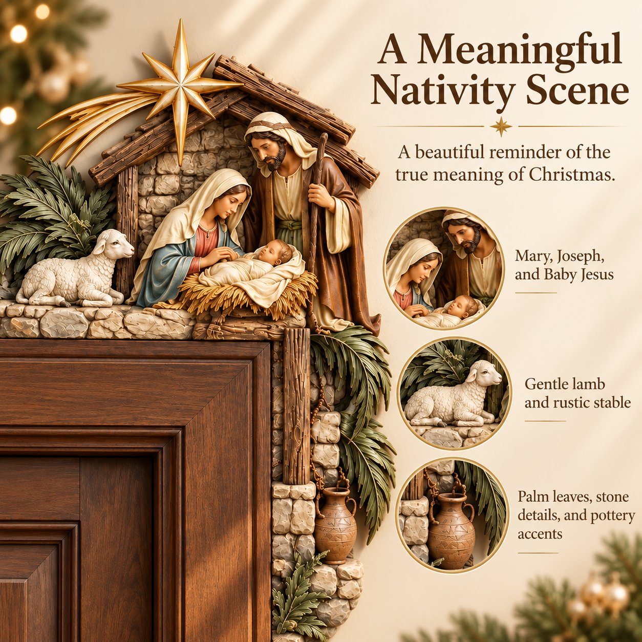 Holy Family Nativity scene details