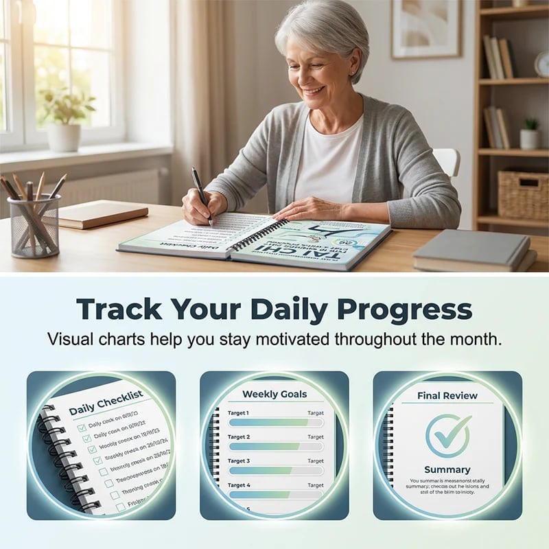 Built-in 28-day Tai Chi practice progress tracker