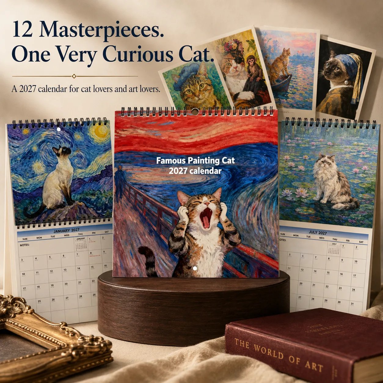 2027 Cat Art Calendar