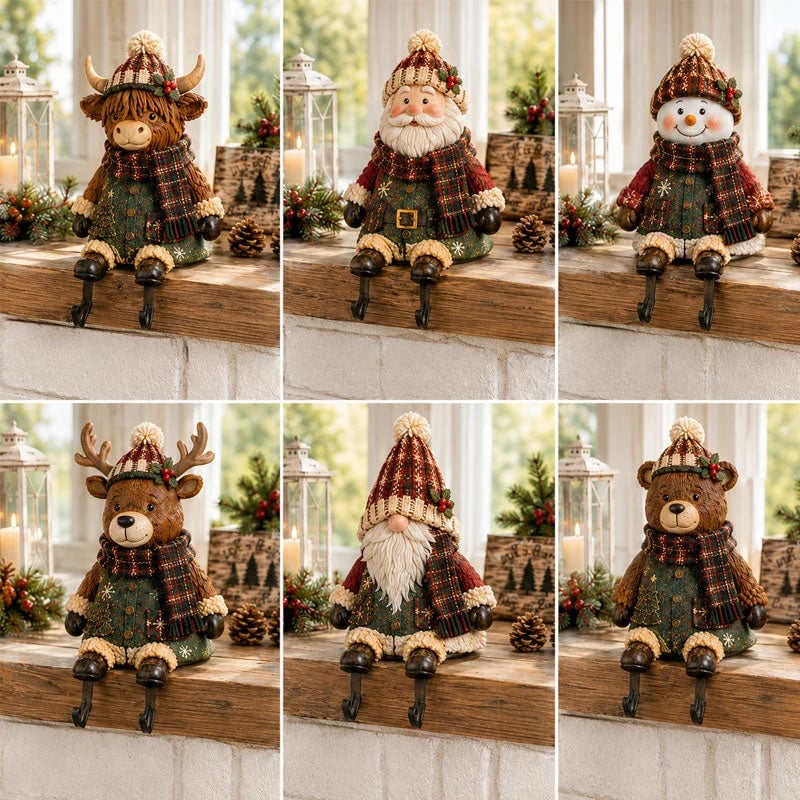 Functional Christmas stocking holder decor