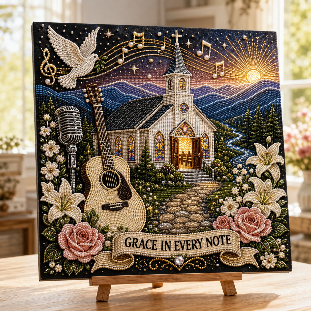 Grace in Every Note bead art design
