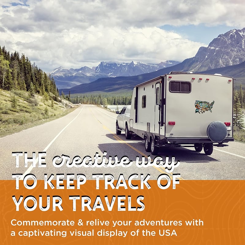 Laminated travel map decal