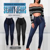 Double Breasted High Waist Skinny Jeans Double Breasted High Waist Skinny Jeans