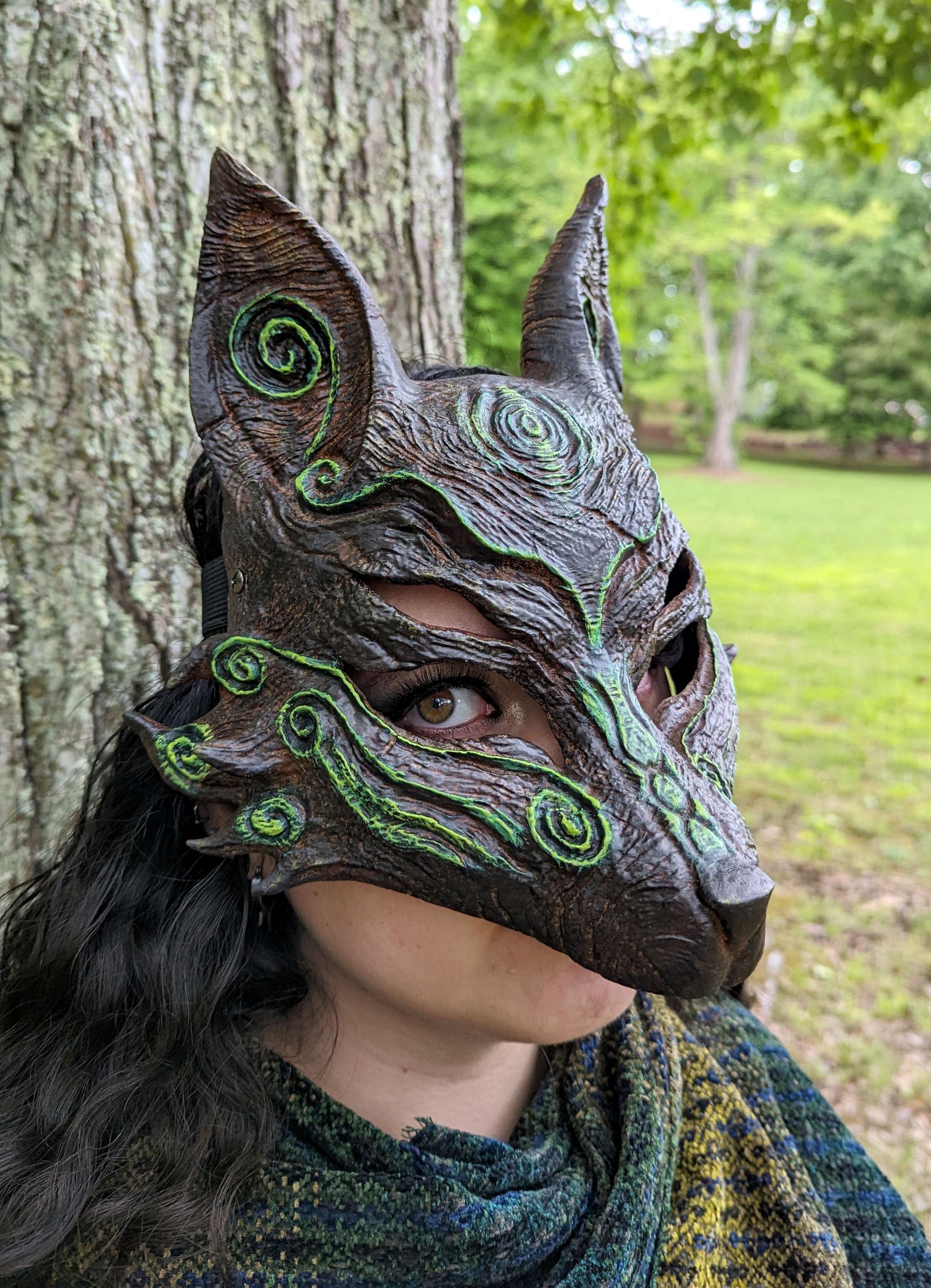 🔥LAST DAY 50% OFF🦊🎭Faewood Fox Mask Compatible With Glasses
